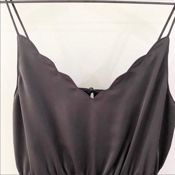 Topshop Scallop Detail Spaghetti Strap Romper Size 6 - Picture 5 of 8